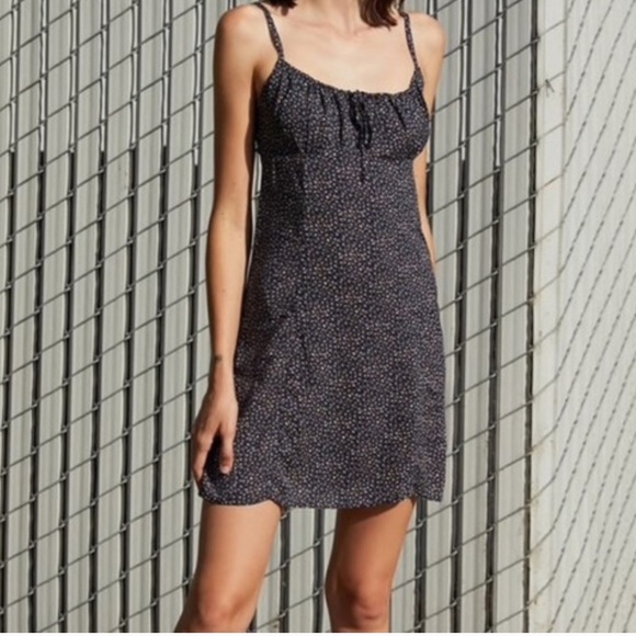 Brandy Melville Navy Floral Dress 